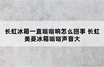 长虹冰箱一直嗡嗡响怎么回事 长虹美菱冰箱嗡嗡声音大